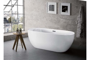 Акриловая ванна Aquatek Афина 170х78 белый с ножками и сливом-переливом (AQ-44778) - 3