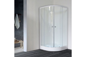 Душевой уголок Royal Bath HK 100x100 профиль белый стекло прозрачное