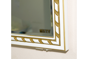 Зеркало Misty Элис 80 белое с золотом - 3