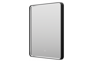 Зеркало Brevita Mercury 60x80 с подсветкой, черный (MER-Rett6-060/80-black) - 3