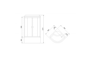 Душевая кабина Royal Bath 90х90 хром стекло матовое с гидромассажем - 2