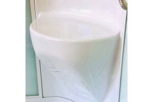 Душевая кабина Royal Bath 90х90 хром стекло матовое с гидромассажем - 3