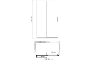 Душевая дверь в нишу Wasserkraft Main 41S05 - 3