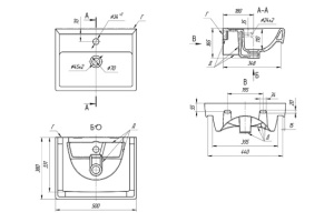 Тумба с раковиной Misty Элен 50 белая глянцевая - 3
