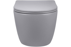 Подвесной унитаз Vincea Globo серый с сиденьем микролифт - 2