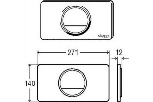 Кнопка смыва Viega Visign for Style 13 654498 белая - 2
