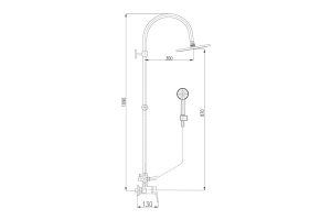 Rav slezak Colorado Душевая стойка CO182.5/3BC - 2