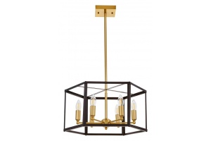 Люстра на штанге LUMINA DECO Lorton LDP 1142-6 BK+MD