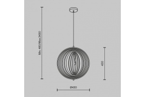 Подвесной светильник Maytoni Roots MOD197PL-01W - 2