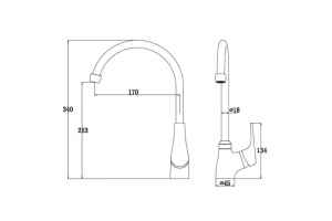 Смеситель для кухонной мойки  KAISER ECO (44) - 2