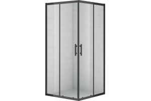 Душевой уголок Cezares Eco черный (ECO-O-A-2-100-C-NERO) - 3