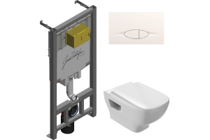 Комплект Jacob Delafon Struktura E29025-NF-M20 кнопка белая