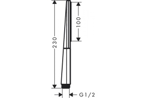 Ручной Душ Rainfinity 1jet Hansgrohe 26866990, полированное золото - 2