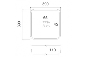Накладная раковина Abber Glas 39 прозрачная - 2