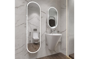 Комплект  Раковина STWORKI моноблок 48 100501-101 + Сифон для раковины Wirquin Минор с отводом для стиральной машины + Зеркало-шкаф STWORKI Мальмё МВК - 2