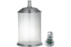 Ведро для мусора Boheme Murano хром с зеленым