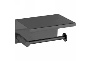 Держатель туалетной бумаги Boheme Uno темный хром матовый