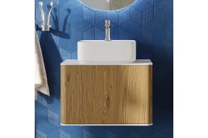 Мебель для ванной STWORKI Ноттвиль 60 дуб верона, без выреза под смеситель - 3