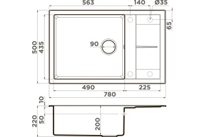 Мойка кухонная Omoikiri Sumi leningrad grey (4993563) - 2