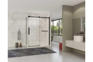 Душевой уголок Vincea Como Soft 150х80 профиль черный стекло прозрачное  - 2