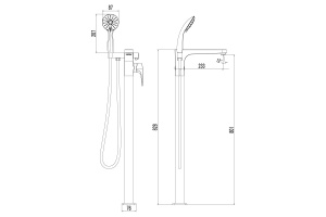 Смеситель для ванны Lemark Shift хром (LM4344C) - 2
