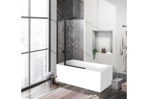 Шторка на ванну BelBagno Uno черный, матовый (UNO-V-11-100/150-C-NERO) - 2