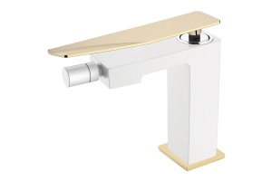 Смеситель для биде Boheme Q белый с золотом