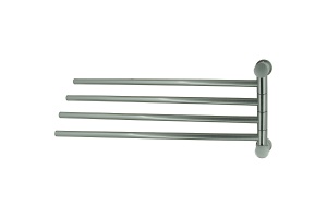 Полотенцедержатель четверной WasserKRAFT 40.5 поворотный сталь матовый