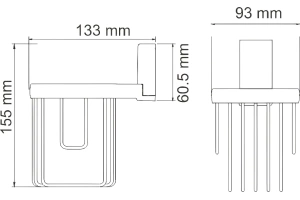 Держатель освежителя воздуха Wasserkraft Abens черный матовый - 3