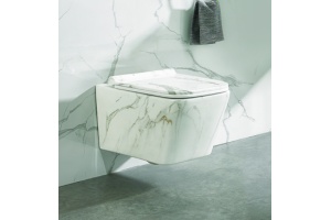 Унитаз подвесной SantiLine SL-5007MRB под мрамор - 2