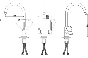 Смеситель Bronze de Luxe 10107K для кухонной мойки - 2