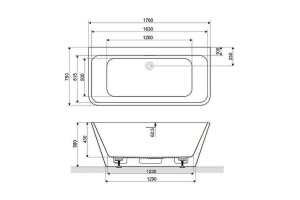 Акриловая ванна Excellent Lila 170х75 белая - 3