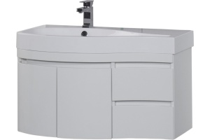 Тумба с раковиной Aquanet Сопрано 2-95  белая L