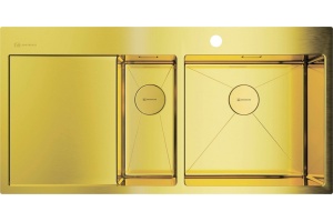 Мойка кухонная Omoikiri Akisame 100-2 R, светлое золото