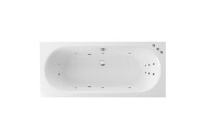 Ванна акриловая Excellent Oceana Smart 170х75 с гидромассажем белый - хром