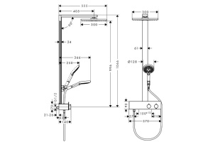 Душевая стойка Hansgrohe  (27361000) - 2