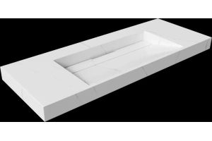 Раковина - столешница Art Flat 120 белый
