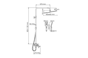 Душевая система WasserKraft 40 хром - 3