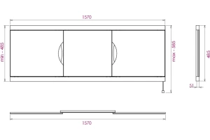 Фронтальная панель Onika Лагуна-Эконом 160 белый (516003) - 2