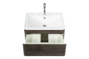 Тумба с раковиной BelBagno Albano 70 темное дерево - 3