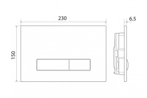 Кнопка смыва BelBagno GENOVA хром матовый (BB020-GV-CHROME.M) - 2