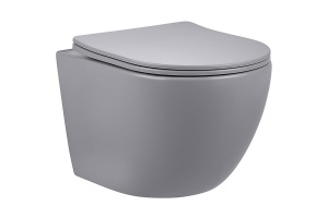 Подвесной унитаз Vincea Globo серый с сиденьем микролифт