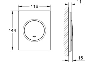 Кнопка смыва Grohe Nova cosmopolitan 38804000 для писсуара - 3
