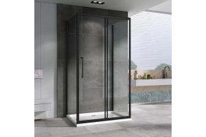 Душевой уголок Abber Schwarzer Diamant 140х80 черный (AG30140BH-S80B-S80B) - 2