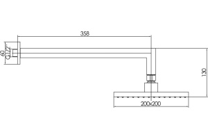 Верхний душ E.C.A. Tiera 102145031EX - 2