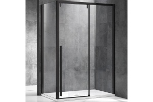 Душевой уголок Vincea Lugano 120х90 черный стекло прозрачное