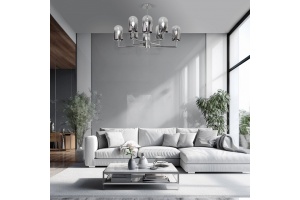 Люстра на штанге Eurosvet Pluto 60156/8 хром - 3