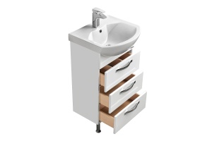 Тумба с раковиной напольная Aquaton Ария Н 50 белый - 3