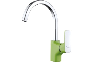 Смеситель для кухонной мойки D&K  зеленый, хром (DA1432412)