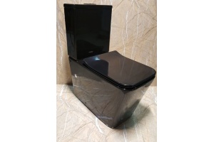 Унитаз-компакт Ceramalux черный, глянцевый (NS-2170-18)